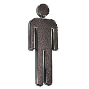 Black & Chrome Gents Sign - Image1