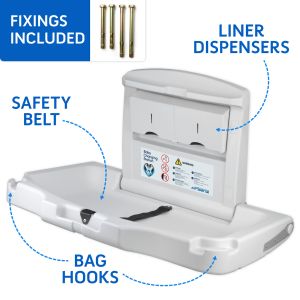 Commercial Wall Mounted Horizontal Baby Changing Table