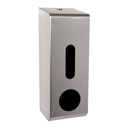 3 Roll Toilet Roll Dispenser | Standard Size Rolls | Brushed Stainless Steel