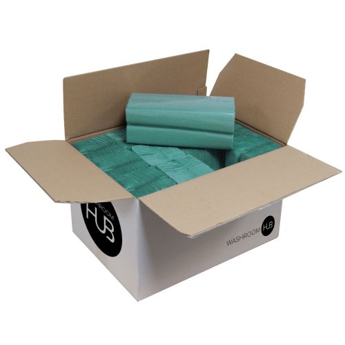 C Fold Paper Hand Towels | 2400 Pack | Green - Image1