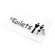 Clear Acrylic Toilets Sign - Image1