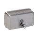 Brushed Stainless Steel Horizontal Soap Dispenser - 1200ml | Wall Mounted - Image1