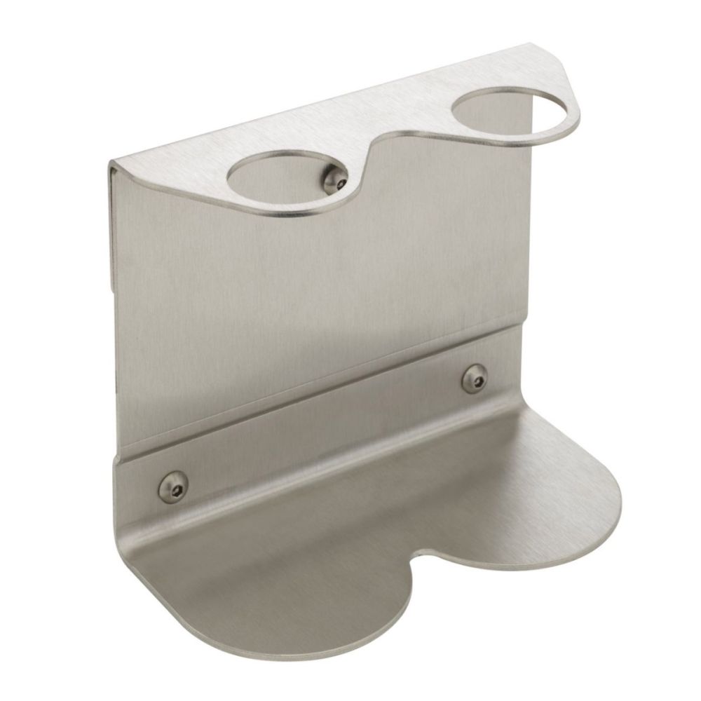 Brushed Stainless Steel Twin Bottle Holder 300ml WR BRK04MBS Washroom Hub