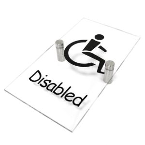 Clear Acrylic Disabled Sign - Image1