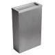 Opal Brushed Stainless Steel Washroom Waste Bin with Flap Lid 50L