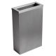 Opal Brushed Stainless Steel Washroom Waste Bin with Chute Lid 50L