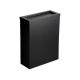 Opal Matte Black Steel Washroom Waste Bin with Flap Lid 30L