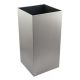 Brushed Stainless Steel Open Top Washroom Waste Bin 50L