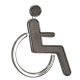 Black & Chrome Disabled Sign - Image1