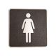 Black & Chrome Rectangle Ladies Sign - Image1