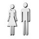 Chrome ‘Gents’ and 'Ladies' Signs