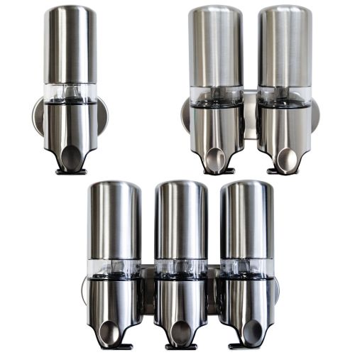 Luxury Soap Shower Dispenser | Brushed Stainless Steel  - Image1
